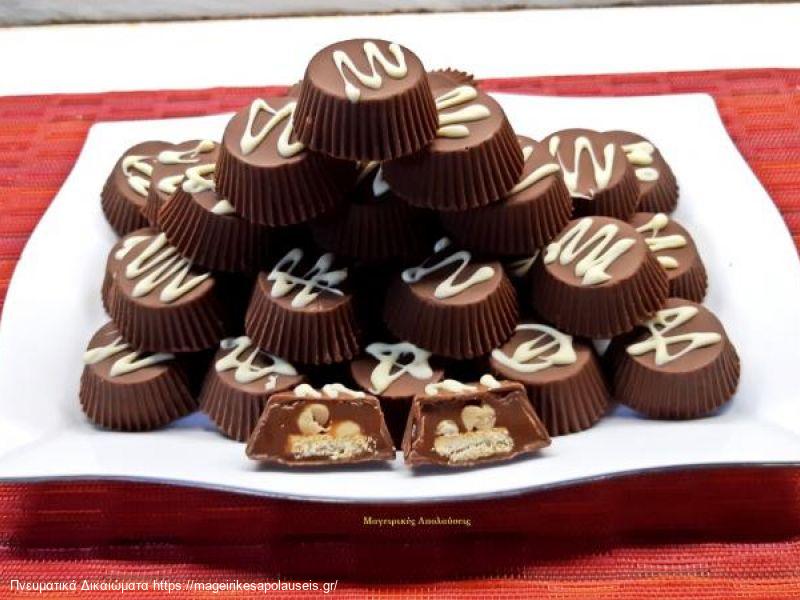 Twix (τουιξ) και Snickers (σνίκερς) σοκολατάκια με σπιτική καραμέλα